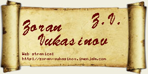 Zoran Vukašinov vizit kartica